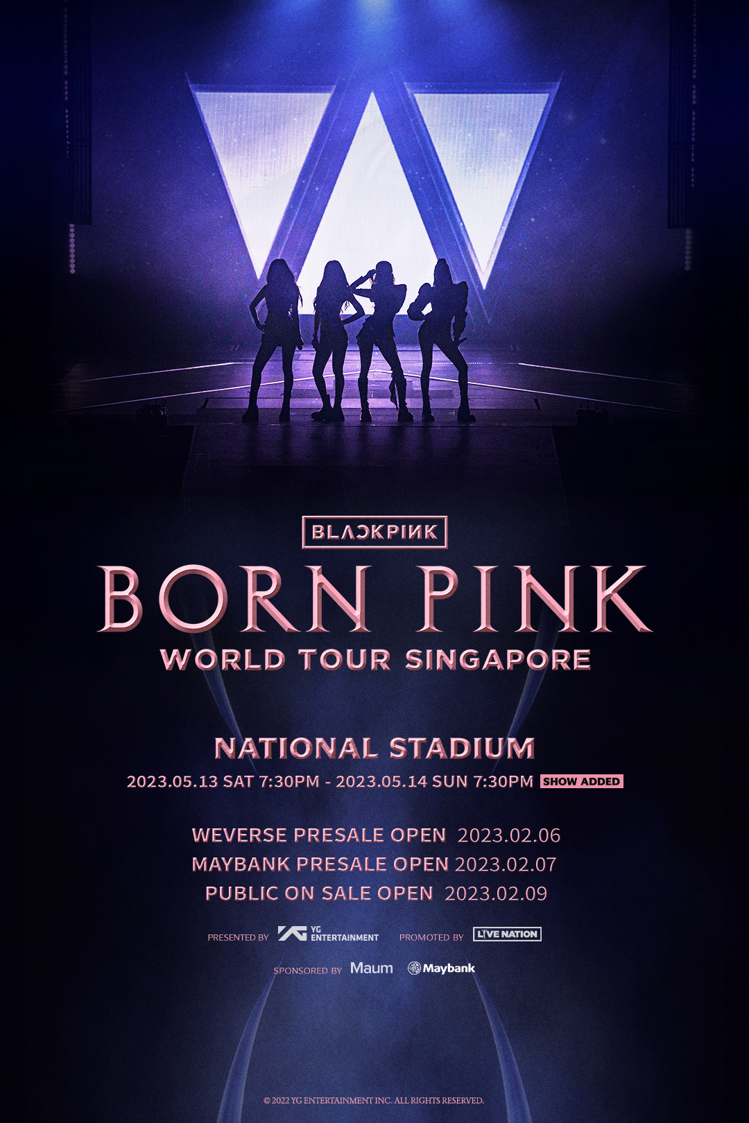 BLACKPINK Adds 2nd Born Pink World Tour Show to Singapore Stop